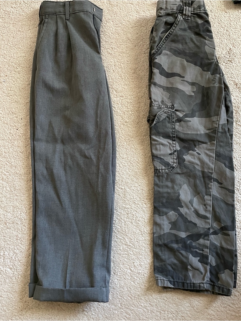 George Gray Kids Casual Trousers and Gray Camo Cargo Pants
